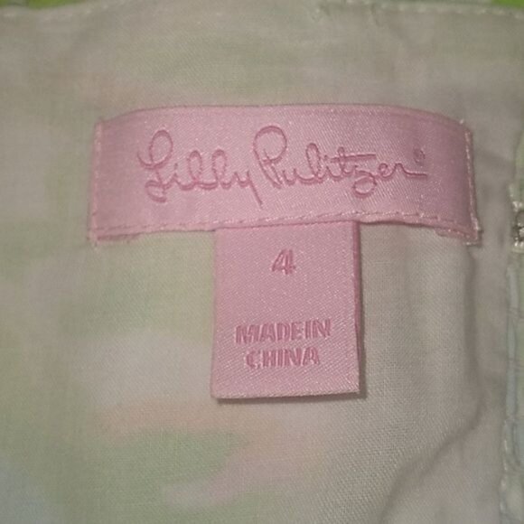 Lilly Pulitzer Shandy Strapless Green Floral Peplum Blouse - Picture 5 of 6